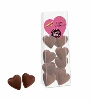 12x Chocolate couverture Hearts