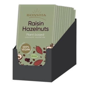 12x Chocolade couverture Hazelnoot Rozijn